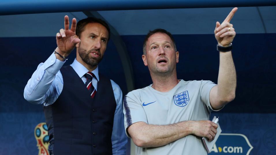 England boss Gareth Southgate and assisant Steve Holland